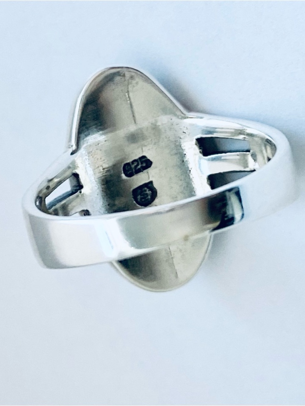 Sterling Silver Oval Genuine Turquoise Ring, Statement Rings, Stone Jewelry - Picture 13 of 14